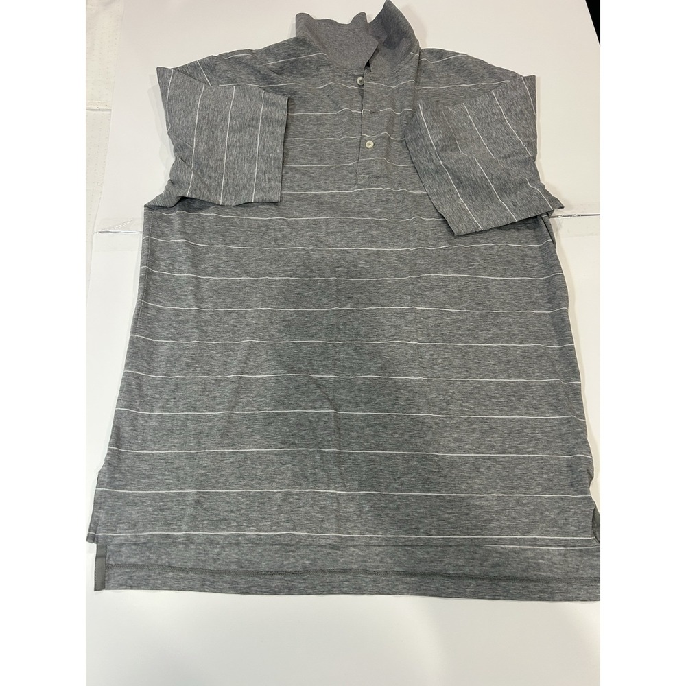 Polo Golf Ralph Lauren‎ Shirt Grey/striped Pima Cotton Size Medium (108)